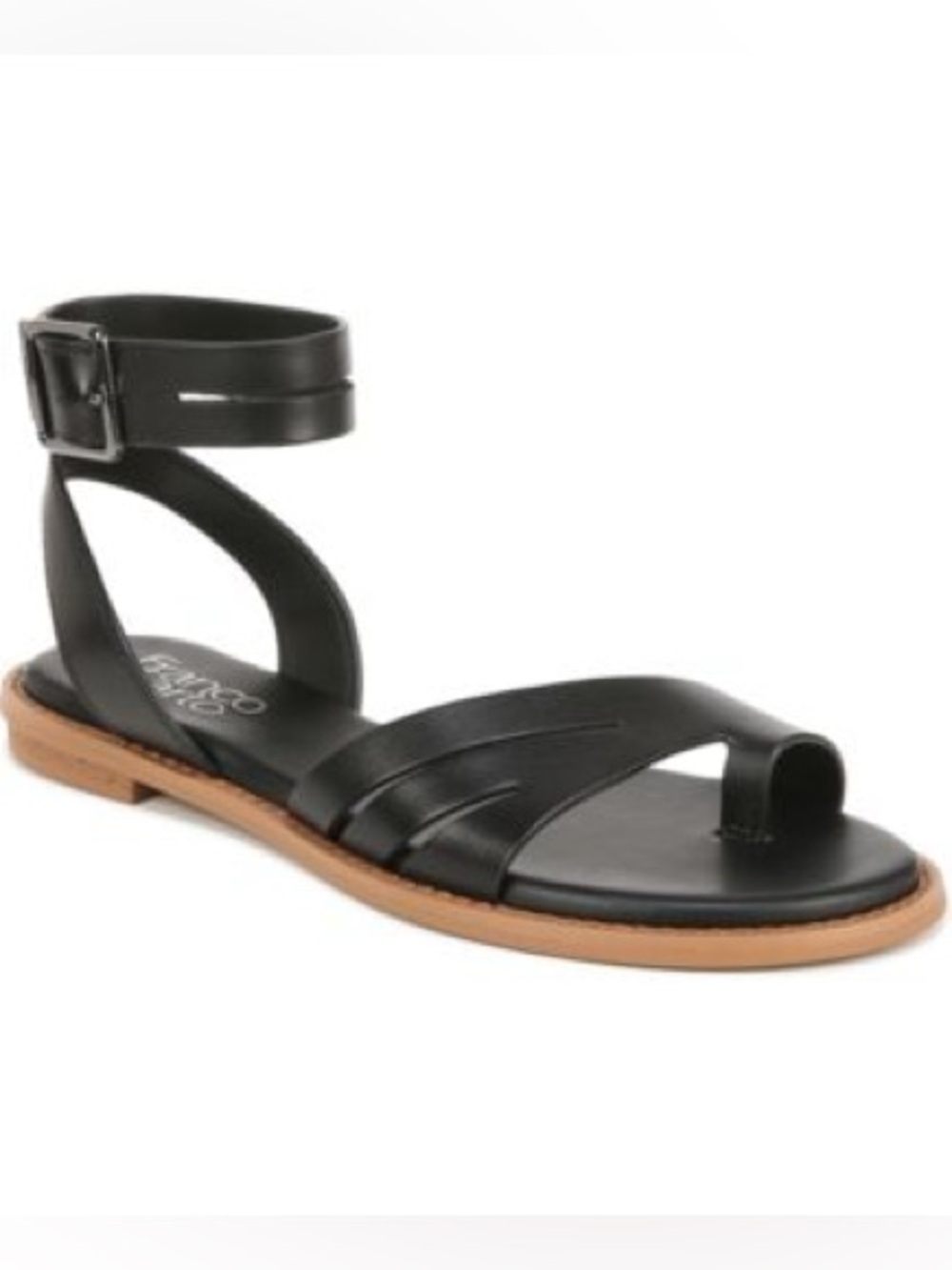 Franco Sarto  Women's Greene Toe Loop Ankle Strap Sandals Size: 11
